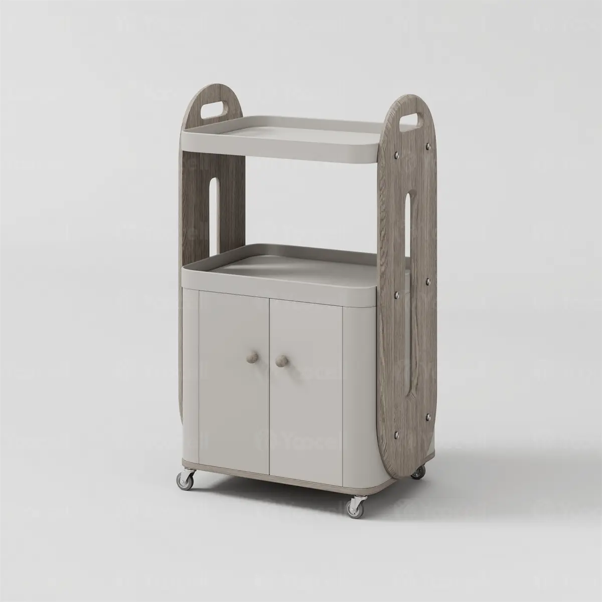 Yoocell Luna LN2018 Minimalist Wooden Salon Station Cart - Image 5
