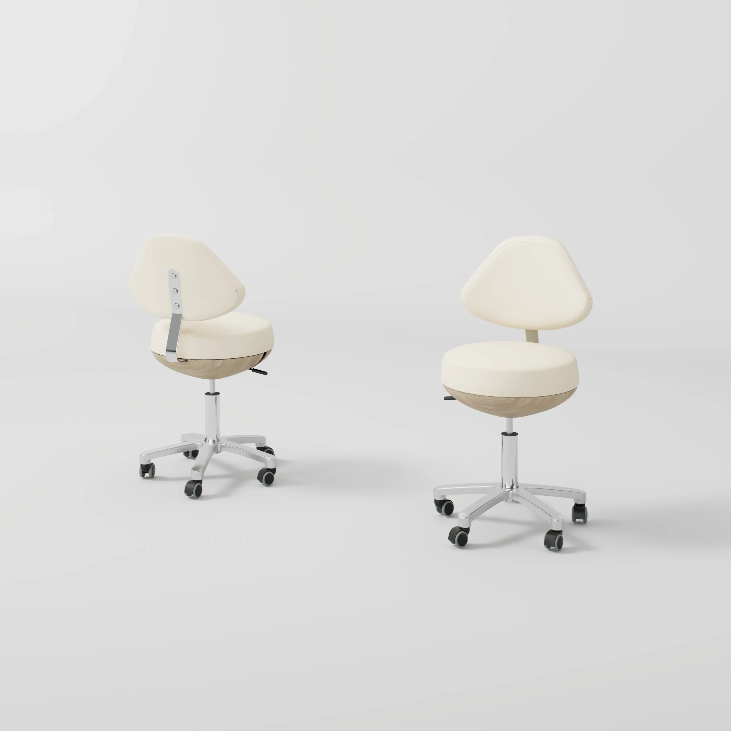 Yoocell Luna LN3013 Ergonomic Adjustable Salon Stool with Wheels - Image 5