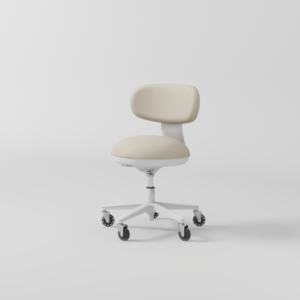 Light grey Yoocell Cleo OC3009 salon stool with wheels